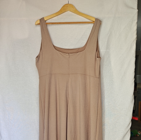 Birdie Gray Alex Convertible Dress Crepe Taupe 2X Curve Plus New Maxi Bridesmaid - Picture 7 of 14